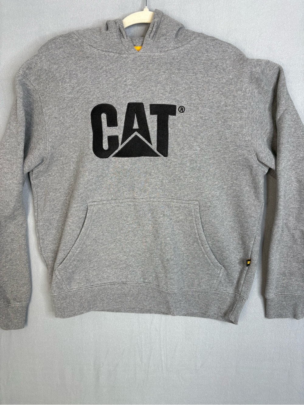 Caterpillar Gray Hoodie with Black CAT Logo